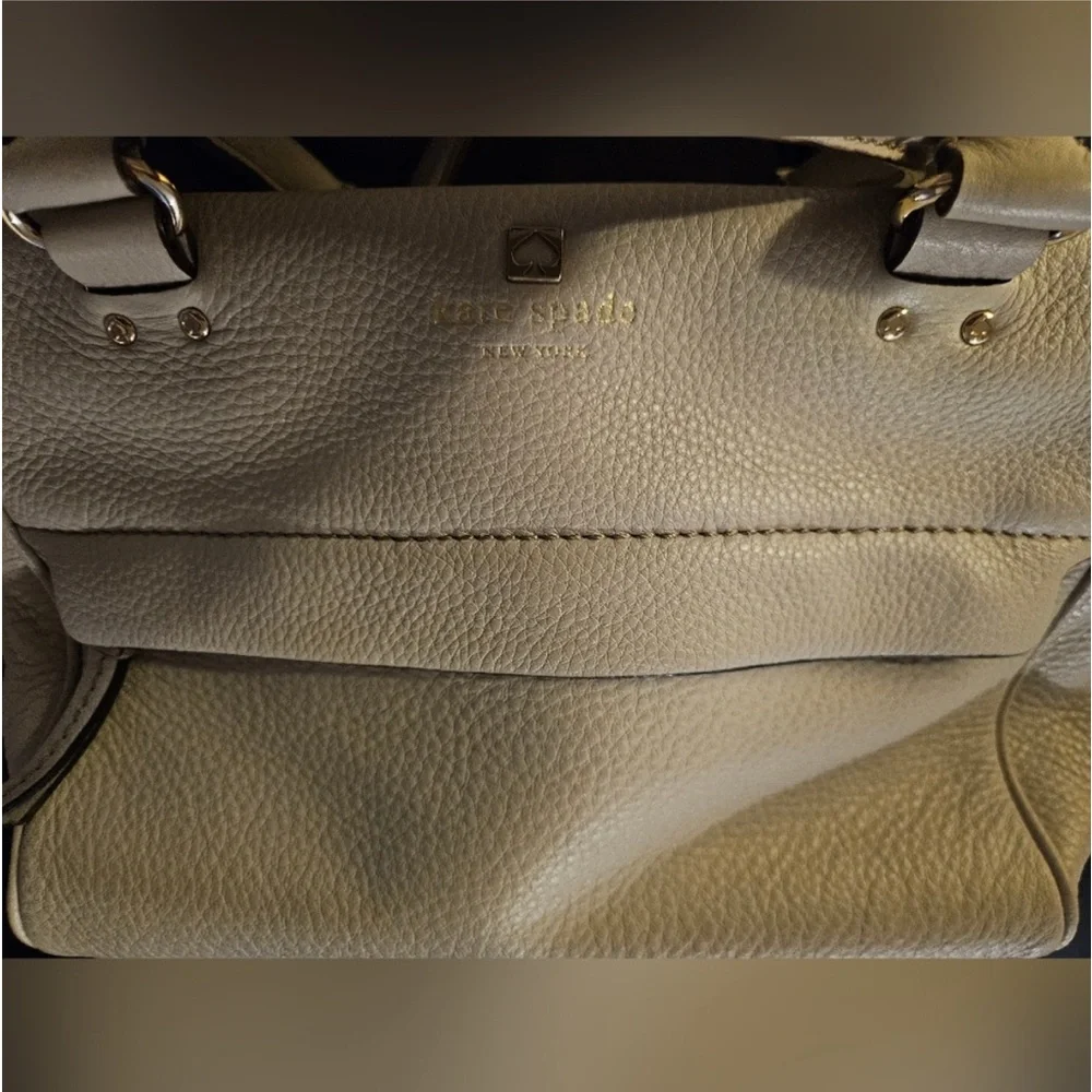 Kate Spade Grant Park Alida Shoulder Tote Wkru2640 In Moussfrost Taupe - Picture 7 of 11